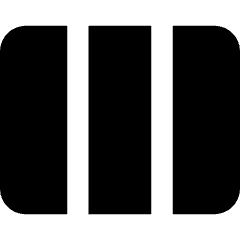 Rectangle Split Thirds Icon from Core Solid Set