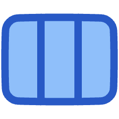 Rectangle Split Thirds Icon from Plump Duo Set