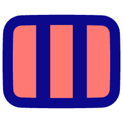 Rectangle Split Thirds Icon from Plump Pop Set