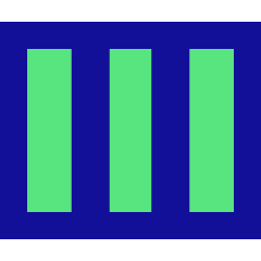 Rectangle Split Thirds Icon from Sharp Pop Set