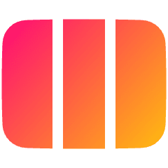 Rectangle Split Thirds Icon from Plump Gradient Set