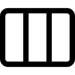 Rectangle Split Thirds Icon from Core Line Set