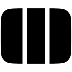 Rectangle Split Thirds Icon from Plump Solid Set