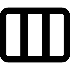 Rectangle Split Thirds Icon from Core Remix Set