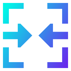 Table Cell Merge Icon from Sharp Gradient Set