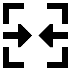 Table Cell Merge Icon from Sharp Solid Set
