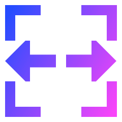 Table Cell Split Icon from Sharp Gradient Set