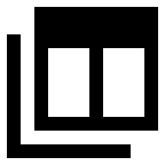 Table Stack Icon from Sharp Solid Set