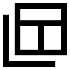 Table Stack Icon from Sharp Line Set