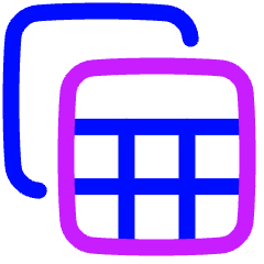 Table View Reports Icon from Plump Neon Set