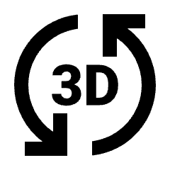 3d Rotation Fill Icon from Sharp Fill - Material Pro Set