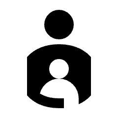 Account Child Invert Fill Icon from Sharp Fill - Streamline Material Set