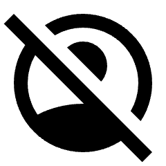 Account Circle Off Fill Icon from Sharp Fill - Streamline Material Set