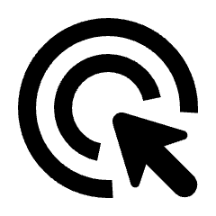 Ads Click Fill Icon from Rounded Fill - Streamline Material Set