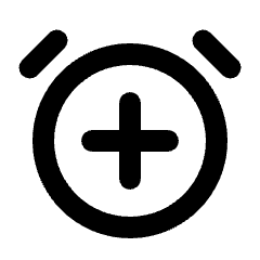 Alarm Add Icon from Rounded Line - Material Pro Set