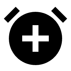 Alarm Add Fill Icon from Sharp Fill - Streamline Material Set