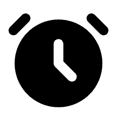 Alarm Fill Icon from Rounded Fill - Streamline Material Set