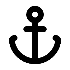 Anchor Icon from Rounded Line - Streamline Material Set