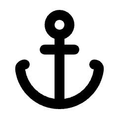 Anchor Fill Icon from Rounded Fill - Streamline Material Set