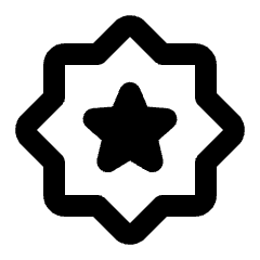 Award Star Icon from Rounded Line - Streamline Material Set