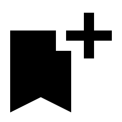 Bookmark Add Fill Icon from Sharp Fill - Streamline Material Set