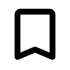 Bookmark Icon from Rounded Line - Streamline Material Set