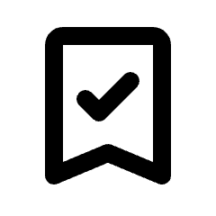 Bookmark Check Icon from Rounded Line - Streamline Material Set