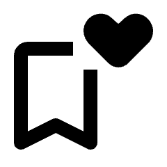 Bookmark Heart Icon from Rounded Line - Streamline Material Set