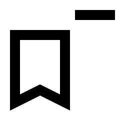 Bookmark Remove Icon from Sharp Line - Streamline Material Set