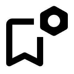 Bookmark Setting Bolt Icon from Rounded Line - Streamline Material Set