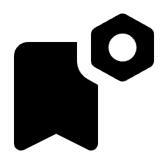 Bookmark Setting Bolt Fill Icon from Rounded Fill - Streamline Material Set