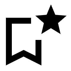 Bookmark Star Icon from Sharp Line - Material Pro Set