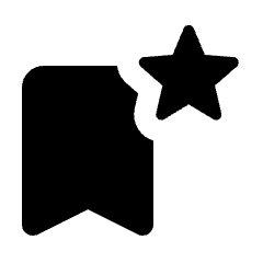 Bookmark Star Fill Icon from Rounded Fill - Streamline Material Set