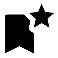 Bookmark Star Fill Icon from Outlined Fill - Streamline Material Set