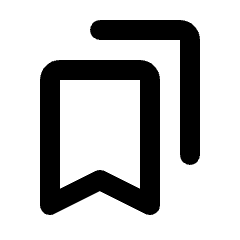 Bookmarks Icon from Rounded Line - Material Pro Set