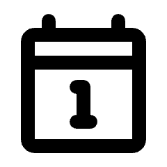 Calendar Day Icon from Rounded Line - Streamline Material Set