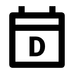 Calendar Day View Daily Icon from Outlined Line - Streamline Material Set