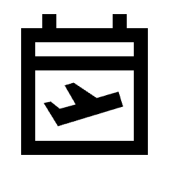 Calendar Flight Icon from Sharp Line - Streamline Material Set