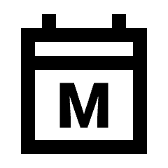 Calendar Month View Monthly Icon from Sharp Line - Material Pro Set