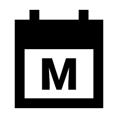 Calendar Month View Monthly Fill Icon from Sharp Fill - Streamline Material Set