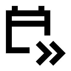 Calendar Next Events Icon from Sharp Line - Material Pro Set