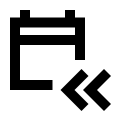 Calendar Previous Events Icon from Sharp Line - Streamline Material Set