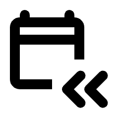 Calendar Previous Events Icon from Rounded Line - Material Pro Set