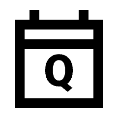 Calendar Quarter View Quarterly Icon from Sharp Line - Material Pro Set