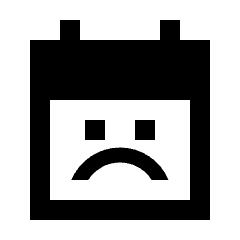 Calendar Sad Fill Icon from Sharp Fill - Streamline Material Set