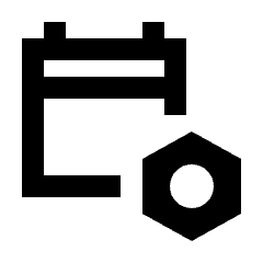 Calendar Setting Bolt Icon from Sharp Line - Material Pro Set