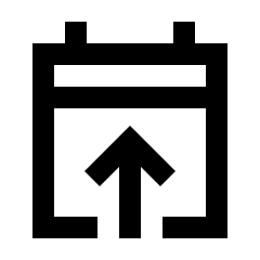 Calendar Upload Icon from Sharp Line - Streamline Material Set