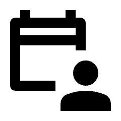Calendar User Icon from Outlined Line - Streamline Material Set