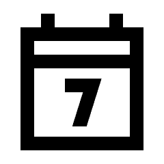 Calendar Week Icon from Sharp Line - Material Pro Set