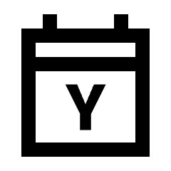 Calendar Year View Yearly Icon from Sharp Line - Material Pro Set